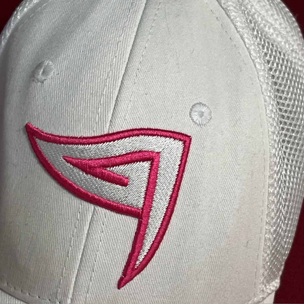 GOLF HAT pink Golf Flag Outdoor Cap Pink/White Q3 Tech Adjustable Hat Adjustable - Picture 5 of 8